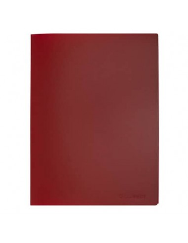 Portalistini in polipropilene con 30 tasche Q-Connect formato A4 - rosso opaco - KF01254