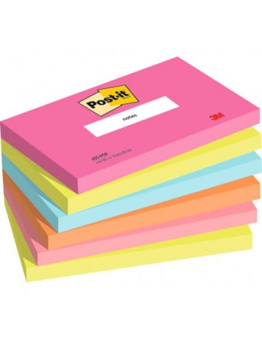 Foglietti Post-it® Popmistic - conf. 6 blocchetti da 100 ff - 76x127 mm - 655-pop