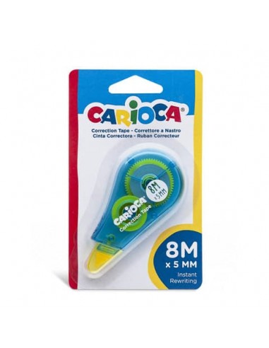 Correttore a nastro monouso Carioca in blister - 5 mm x 8 m - 42088