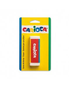 Gomma per cancellare bianca rettangolare Carioca in blister - 40141