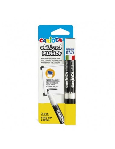 Marcatore per lavagna bianca Carioca - blu - conf. 2 pezzi - 42760/02