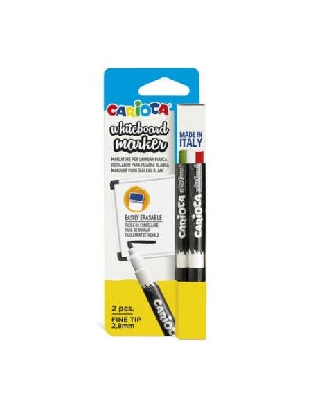 Marcatore per lavagna bianca Carioca - blu - conf. 2 pezzi - 42760/02