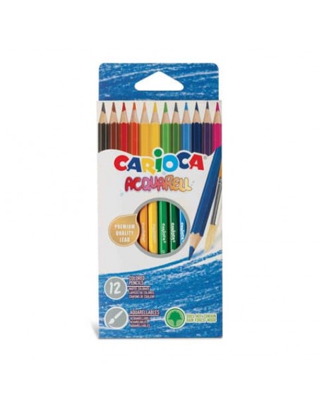 Matite colorate Carioca Acquarell conf. da 12 colori assortiti - 42857