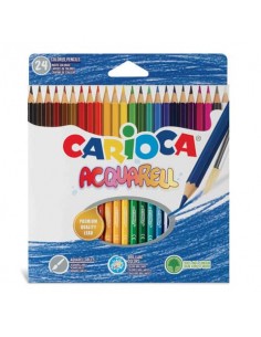 Matite colorate Carioca Acquarell conf. da 24 colori assortiti - 42858