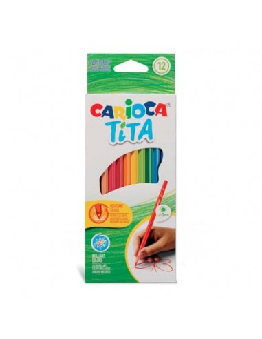 Matite colorate Carioca Tita Ø 3 mm - conf. da 12 colori assortiti - 42793