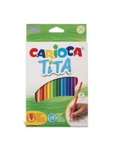 Matite colorate Carioca Tita Ø 3 mm - conf. da 36 colori assortiti - 42795
