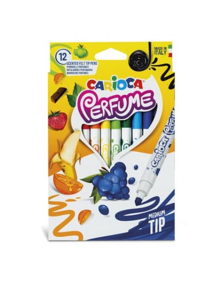 Pennarelli doppia punta Carioca Perfume conf. da 12 colori assortiti - 42672
