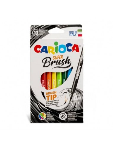 Pennarelli Super-Brush Carioca conf. da 10 colori assortiti - 42937