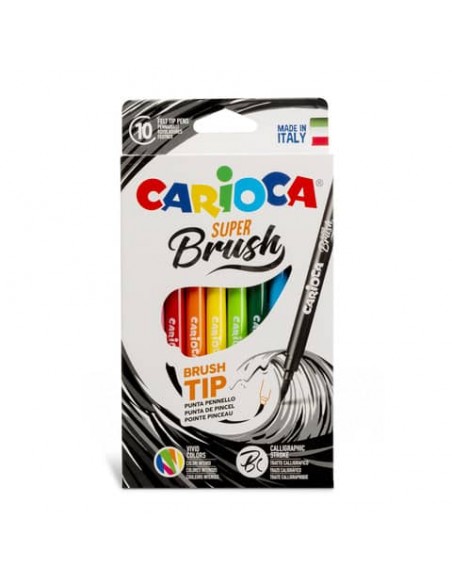 Pennarelli Super-Brush Carioca conf. da 10 colori assortiti - 42937