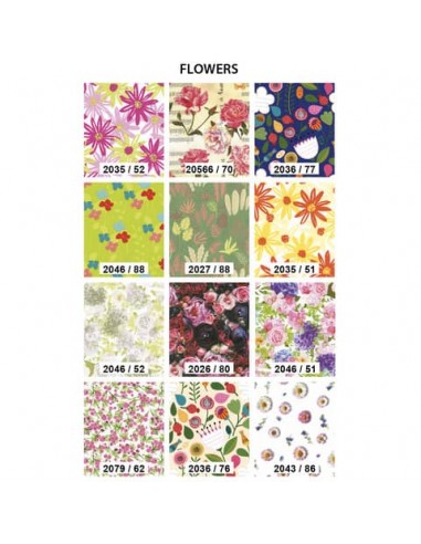 Carta regalo Bolis 70x100 cm patinata Flowers - conf. 50 pz - 79007948600 -19