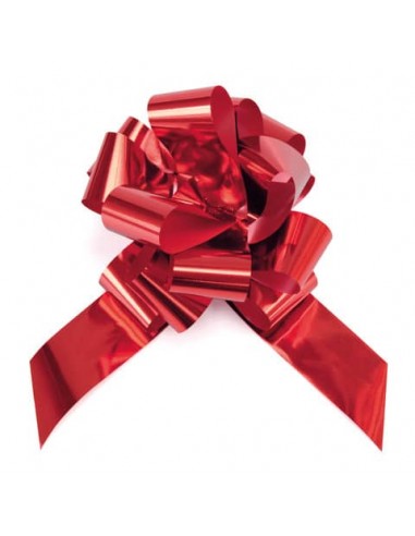 Fiocco nastro Bolis rosso - Ø 16 cm conf. 20 pz - 65014862001