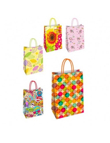 Borsa shopper Florio Carta fantasie assortite - formato 36x12x41 cm - conf. 25 pz - 73181