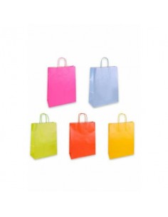 Borsa shopper Florio Carta perlata colori perlati assortiti - formato 36x12x41 cm - conf. 25 pz - 73730