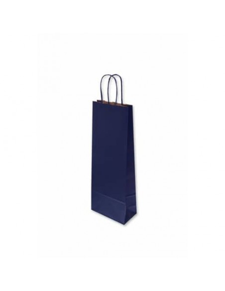 Borsa porta bottiglia Florio Carta colore blu - formato 14x9x40 cm - conf. 25 pz - 72191