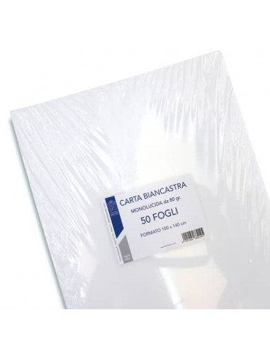 Carta da pacco Florio Carta ripiegata 100x140 cm - bianco - conf. 50 pz - 2145