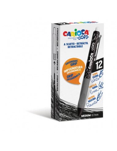 Penne a scatto cancellabili Carioca OOPS inchiostro termosensibile M 0