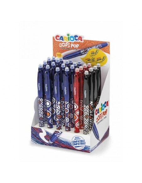 Espositore 24 penne cancellabili Carioca Oops Pop punta media 0