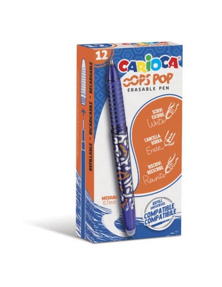 Penna cancellabile Carioca Oops Pop punta media 0