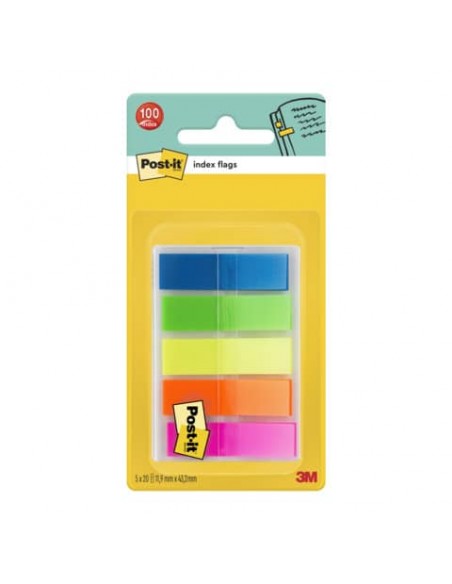 Segnapagina removibili Post-it® Index Mini full color con dispenser fluo assortiti  conf. da 100 - 683-HF5EU