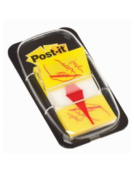Segnapagina removibili Post-it® Index Medium ''Firma qui'' 50 fogli giallo 680-31