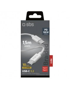 Cavo SBS USB-C/USB-C 3.2 - 100W - 10 Gbps - grigio TECABLETISSUETCC32G