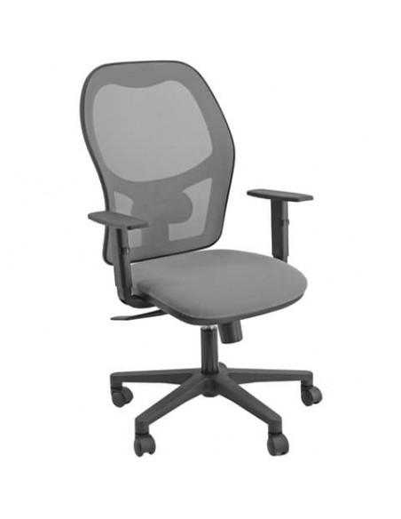 Sedia operativa girevole Unisit Hubble HUHUVEM schienale in rete rivest. Eco grigio chiaro + braccioli