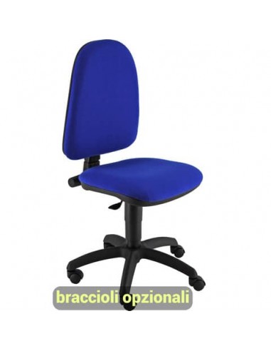 Sedia operativa girevole Unisit Jupiter JUSB/SB Eco smart - rivestimento Eco blu -JPL/EB