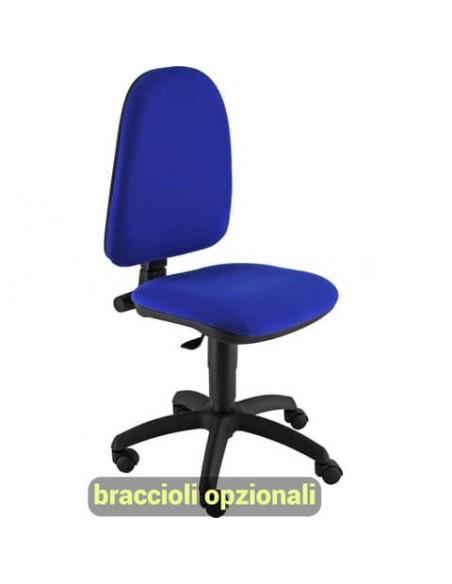 Sedia operativa girevole Unisit Jupiter JUSB/SB Eco smart - rivestimento Eco blu -JPL/EB