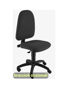Sedia operativa girevole Unisit Jupiter JUSB/SB Eco smart - rivestimento Eco nero - JPL/EN