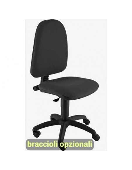 Sedia operativa girevole Unisit Jupiter JUSB/SB Eco smart - rivestimento Eco nero - JPL/EN