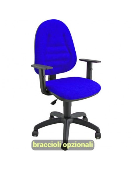 Sedia operativa girevole Unisit Metis MTPRO Eco Smart - rivestimento microfibra blu - MTPRO/MBE