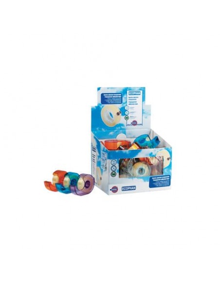 Espositore 34 nastri adesivi Eurocel ECOPHAN formato 19x25 cm - con dispenser - 001418208