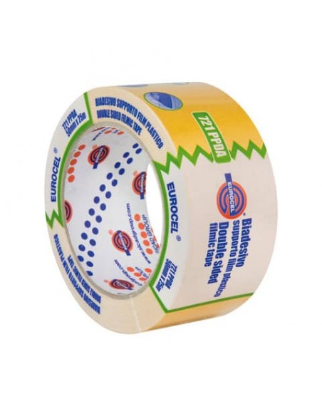 Nastro biadesivo con supporto plastico Eurocel formato 50x25 m 044024356