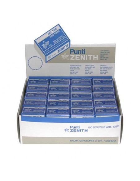 Espositore 100.000 punti Zenith per cucitrice 130/e S100 - 100 scatole da 1000/cad. - acciaio naturale 0311301431