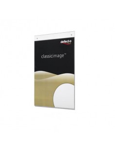 Portastampati da parete deflecto® A4 verticale in polistirene trasparente 47001