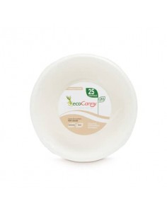 Ciotola bio-compostabile ecoCanny Take Away bianco Ø205x60 mm conf. 25 pz  - ECO‐205CA