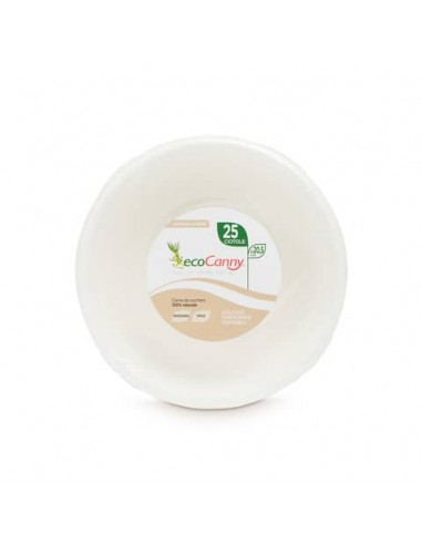 Ciotola bio-compostabile ecoCanny Take Away bianco Ø205x60 mm conf. 25 pz  - ECO‐205CA