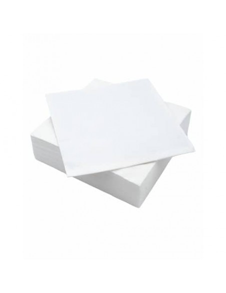 Tovaglioli monouso Le Nappage in pura ovatta di cellulosa 2 veli conf. 100 pz bianco 30x38 cm - 3100