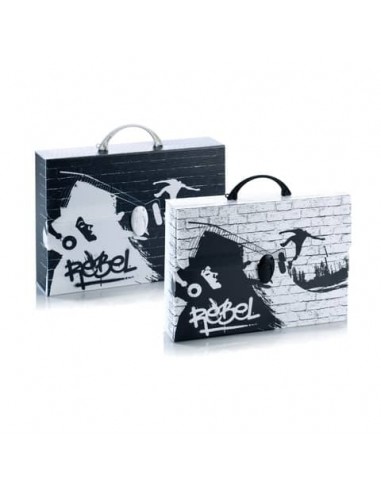 Valigetta in PPL Favorit con stampa Favorit Black&White soggetti assortiti 37