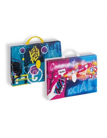 Valigetta in PPL Favorit con stampa Social 37