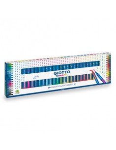 Pennarelli doppia punta acquerellabile Giotto TURBO PRO - conf. da 30 colori asortiti - F427900