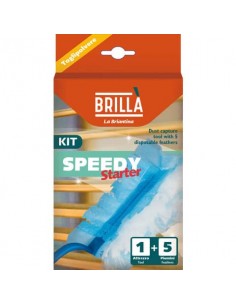 Catturapolvere con manico Speedy Started Brillà 1 manico + 5 piumini ATT02522A