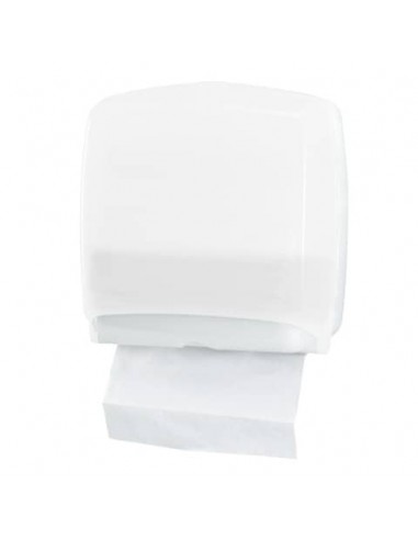 Distributore mini di carta asciugamani in fazzoletti Hylab in PPL con capacità 300 foglietti bianco - U-FO/2-ECOS