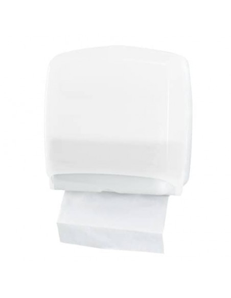 Distributore mini di carta asciugamani in fazzoletti Hylab in PPL con capacità 300 foglietti bianco - U-FO/2-ECOS