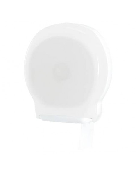 Distributore maxi di carta igienica jumbo Hylab in PPL ccon capacità massima Ø30 cm bianco - U-TO/1-ECOS