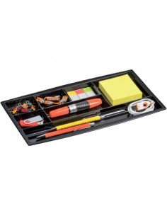 Organizer da cassetto CEP in polistirolo con 7 scomparti nero 34