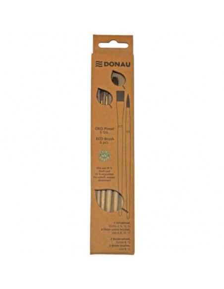 Set pennelli scolastici Donau ÖKO conf. 6 pz. naturale 330399