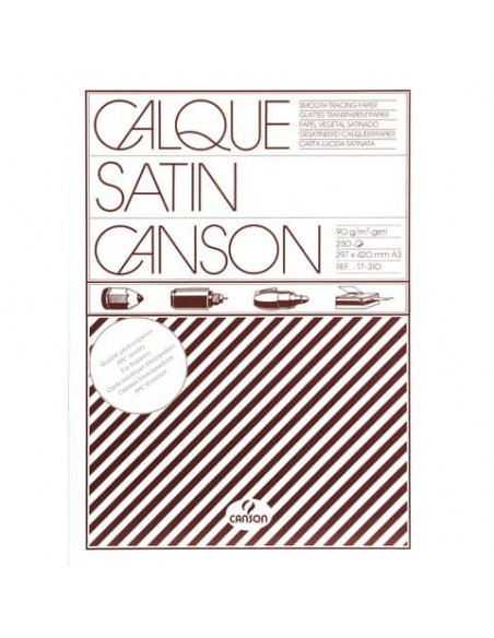 Carta lucida Canson Calque Satin 90/95 g/m² A3 Conf. 250 pezzi - C200017310