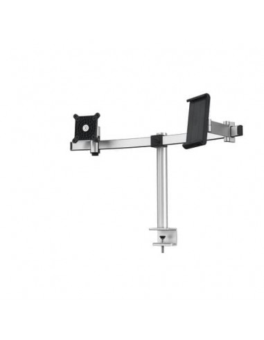 Braccio porta monitor per 1 schermo max 27'' e 1 tablet max 13'' DURABLE argento metallizzato 780x445x190 mm - 5087-23