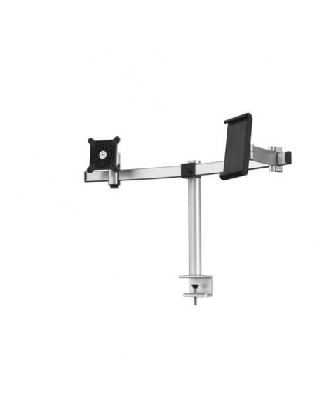 Braccio porta monitor per 1 schermo max 27'' e 1 tablet max 13'' DURABLE argento metallizzato 780x445x190 mm - 5087-23
